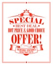 Best deal sale design. Royalty Free Stock Photo