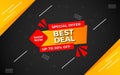 Best deal special offer banner template with  text effect Royalty Free Stock Photo