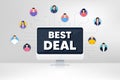 Best deal. Special offer sale sign. Vector Royalty Free Stock Photo