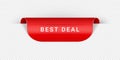 Best Deal Vector Sticker, Tag, Banner, Label, Sign Or Ribbon Realistic Red Origami Style Vector Paper Ribbon For Web Royalty Free Stock Photo