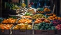 The Best Deals and Prices on Fresh Fruits and Vegetables at an Outdoor Market. Generative AI Royalty Free Stock Photo