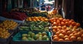 The Best Deals and Prices on Fresh Fruits and Vegetables at a Traditional Market. Generative AI Royalty Free Stock Photo