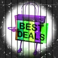 Best Deals Shopping Bag Represents Bargains and Discounts Royalty Free Stock Photo