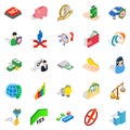 Best decision icons set, isometric style