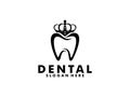 King Dental logo, Crown or Royal Dental logo vector., dental clinic logo design inspiration