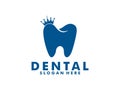 King Dental logo, Crown or Royal Dental logo vector., dental clinic logo design inspiration