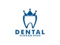 King Dental logo, Crown or Royal Dental logo vector., dental clinic logo design inspiration