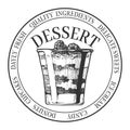 Best dessert round vintage label