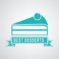 best desserts label. Vector illustration decorative design