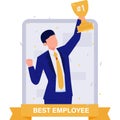 Best worker Illustration Royalty Free Stock Photo