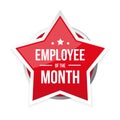 Best Employee of the Month award badge