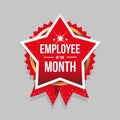 Best Employee of the Month award badge