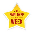 Best Employee of the Week award badge