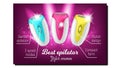 Best Epilator For Woman Advertising Banner Vector