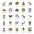 Agriculture and Farming Flat Icons Pack