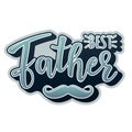 `Best father` lettering poster