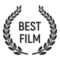 Best film award icon, simple style