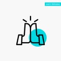 Best, Five, Friends, High turquoise highlight circle point Vector icon