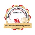 The best food delivery service printable stamp