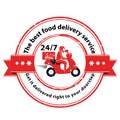 The best food delivery service printable stamp