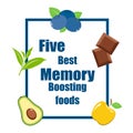 Five best memory boosting foods 1 Royalty Free Stock Photo