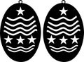 BEst four stars earring jpg image with svg vector cut file for cricut and silhouette