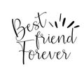 Best friend forever card. Lettering motivation poster. Ink illustration. Modern brush calligraphy. Isolated on white background Royalty Free Stock Photo