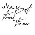 Best friend forever card. Lettering motivation poster. Ink illustration. Modern brush calligraphy. Isolated on white background Royalty Free Stock Photo