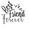 Best friend forever card. Lettering motivation poster. Ink illustration. Modern brush calligraphy. Isolated on white background Royalty Free Stock Photo