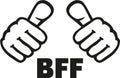 Best friend forever with thumbs Royalty Free Stock Photo