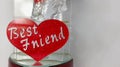 best friend glass home decor in a white isolated background