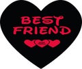 BEST FRIEND jpg image with SVG Cutfile for Cricut and Silhouette