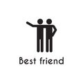 Best friend vector icon logo design template Royalty Free Stock Photo
