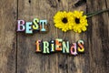Best friends bff friendship support love together joy Royalty Free Stock Photo