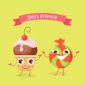 Best Friends Caramel Candy and Cupcake Characters