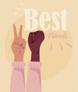 best friends card