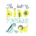 Best friends dino cute tshirt kids design