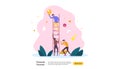 best friends forever concept for celebrating happy friendship day event. vector illustration of social relationship with people Royalty Free Stock Photo