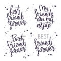 Best friends forever. Trend calligraphy Royalty Free Stock Photo