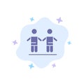 Best, Friends, Friendship, Group Blue Icon on Abstract Cloud Background