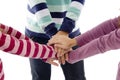 Best friends with joined hands Royalty Free Stock Photo