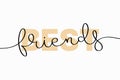 Best friends lettering Royalty Free Stock Photo