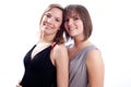 Best friends together in a white background. Royalty Free Stock Photo