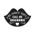 Best grandma handwritten in black Royalty Free Stock Photo