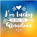 Best grandma handwritten in white Royalty Free Stock Photo