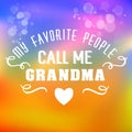 Best grandma handwritten in white Royalty Free Stock Photo