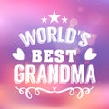 Best grandma handwritten in white