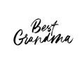 Best Grandma vector brush calligraphy. Royalty Free Stock Photo