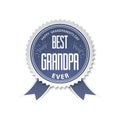 The best grandpa - badge with ribbon. illustration Happy grandparents day.