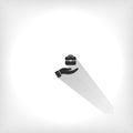 Bag in hand icon , lorem ipsum Flat design